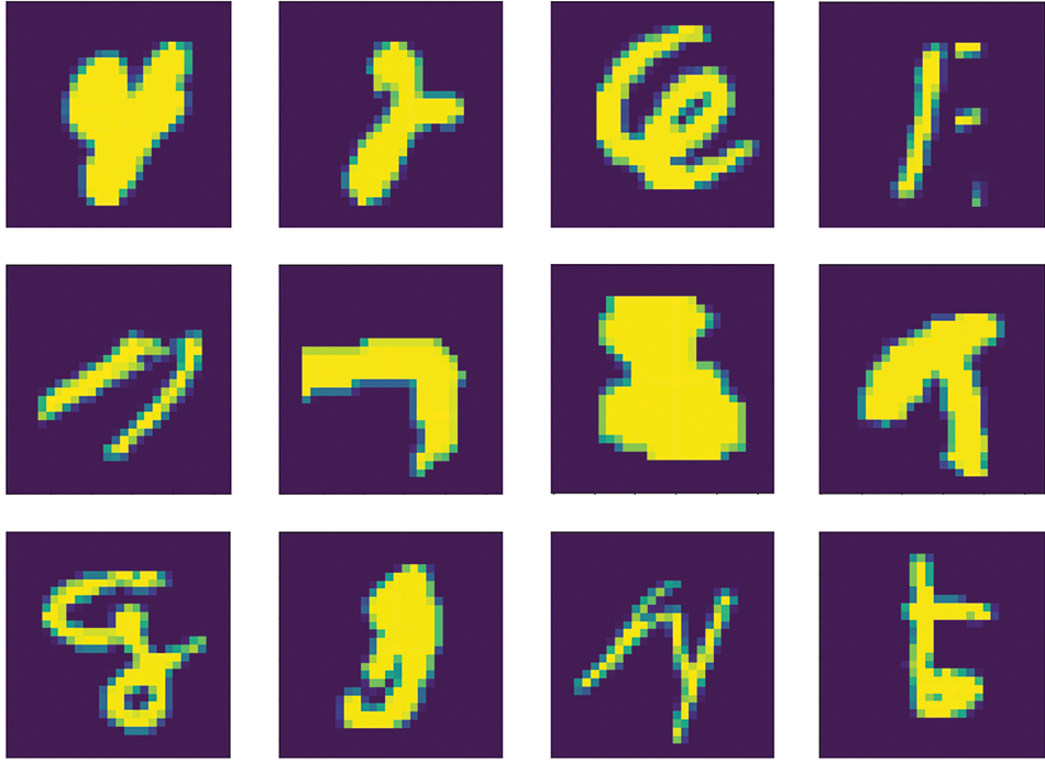 图 5.2：一些非常奇怪的 MNIST 训练样本